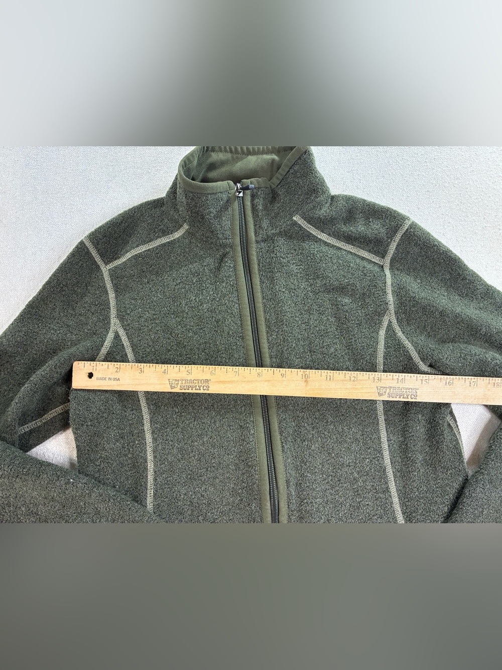 Kuhl Women’s Small Alfpaca Fleece Full Zip Jacket Green Outdoor Hiking - Picture 7 of 8